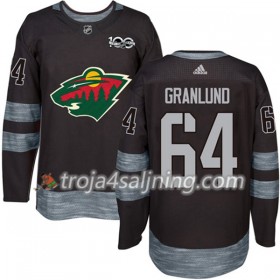 Minnesota Wild tröja Mikael Granlund 64 1917-2017 100th Anniversary Adidas Svart Authentic - NHL Tröjor Herr